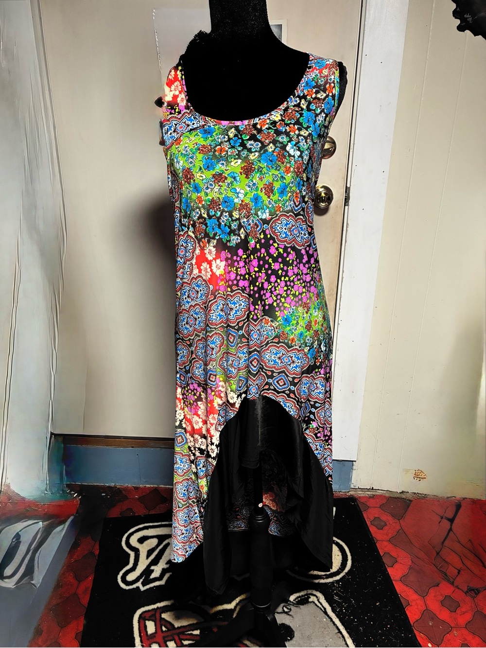 ✨ NWT Boho Floral High-Low Tunic Dress | Size Large | MSRP $60
